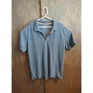 Toad & Co Eco Polo Shirt Mens XL Navy Blue Short Sleeve Recycled Sustainable